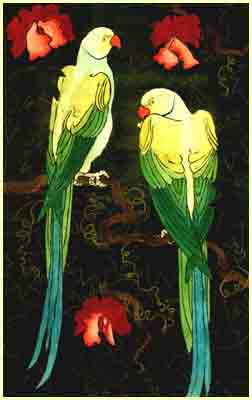 Ringneck parakeets