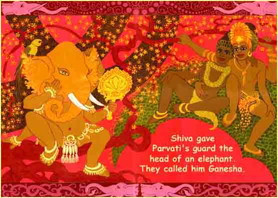 Ganesha's new head