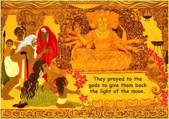 The people pray to Shiva