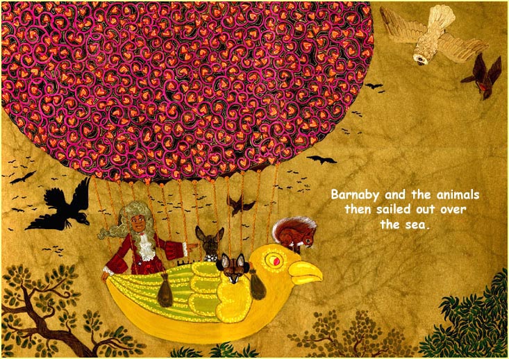 Barnaby flies with the birds