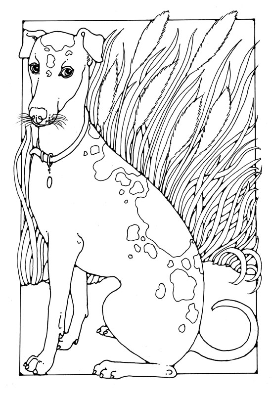 Dogs to Colour In